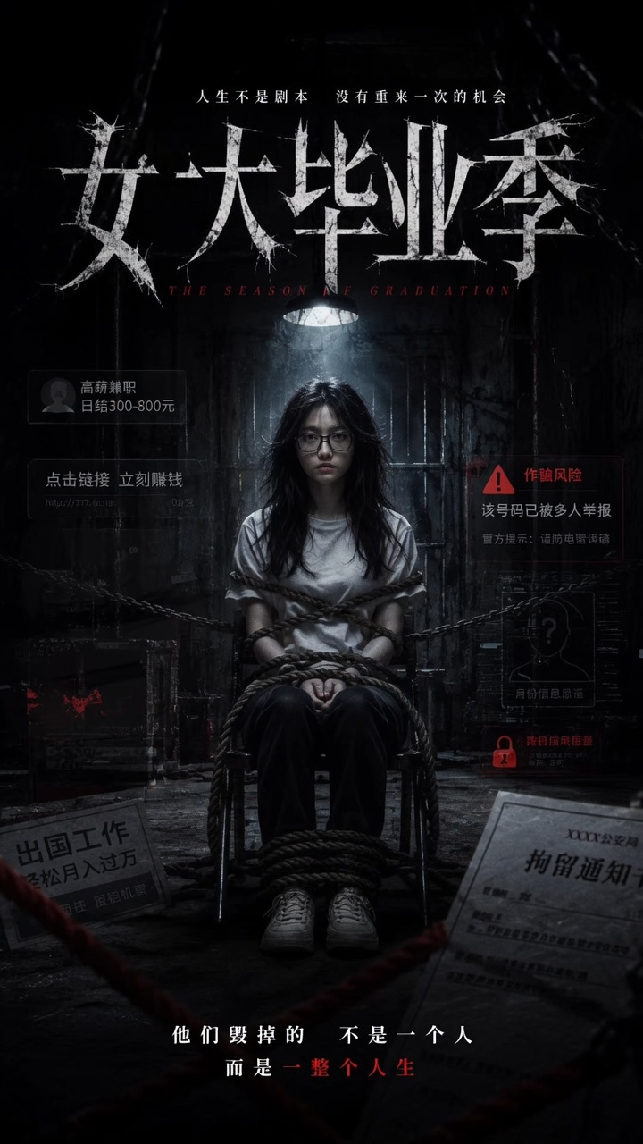 女大学生毕业季海报